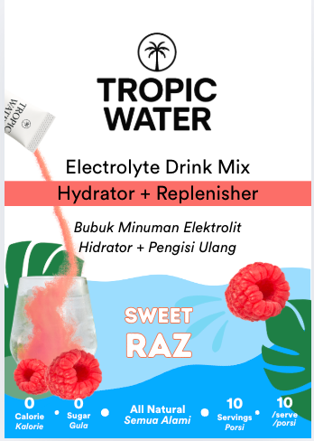 60 Sachets of Tropic Water Electrolytes, Lasts 30-60 Days